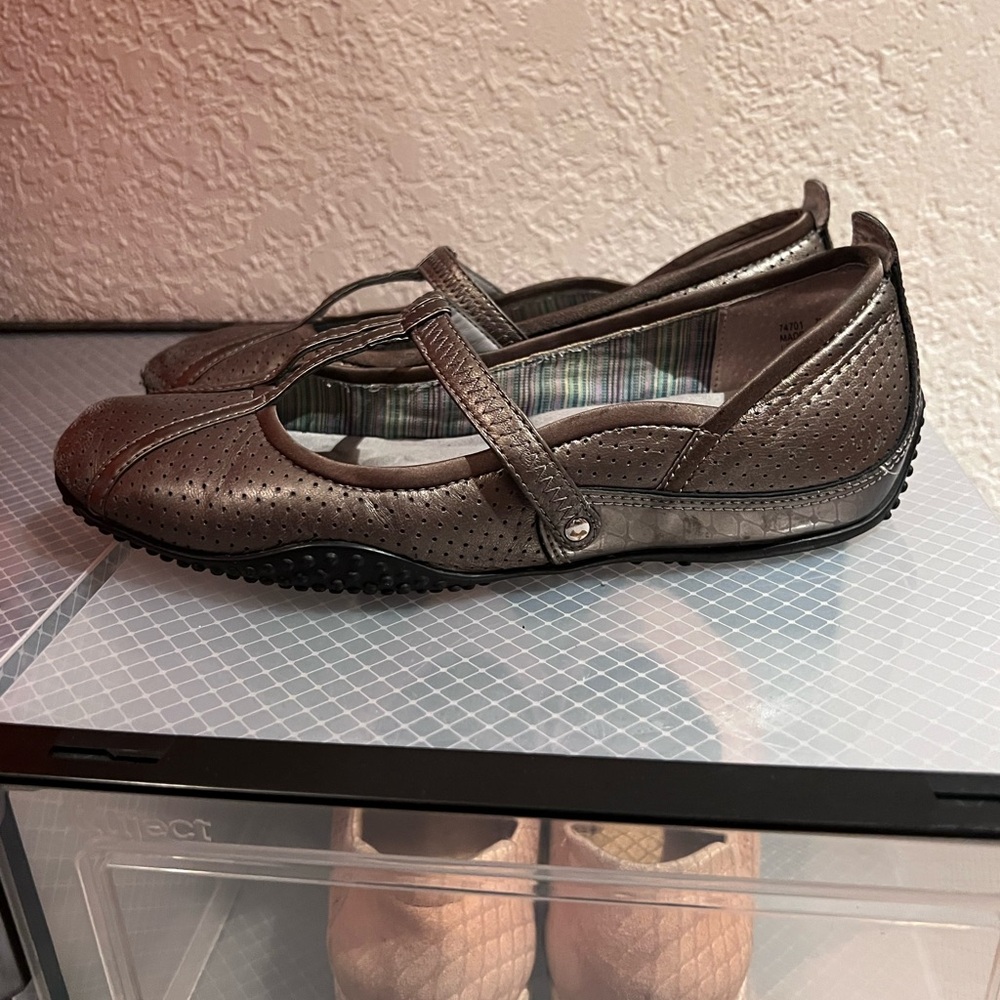 Privo Metallic Mary Jane Flats